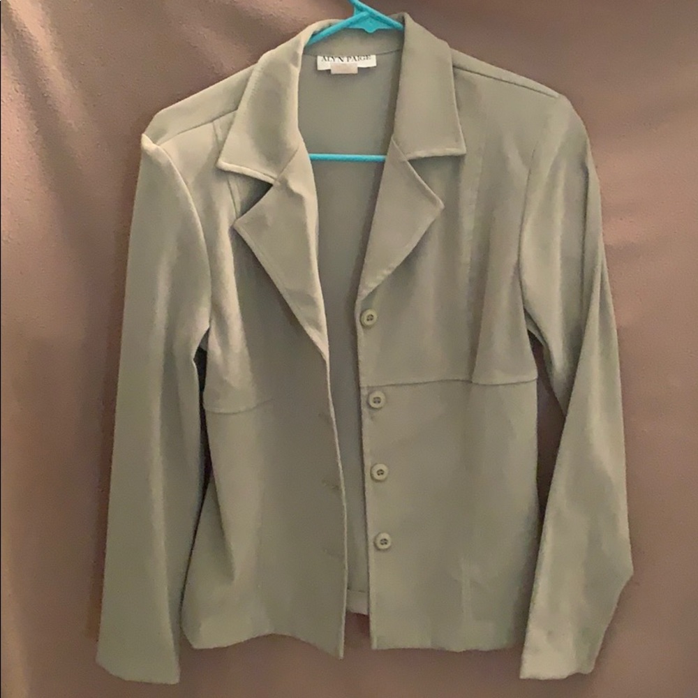 Green skirt suit